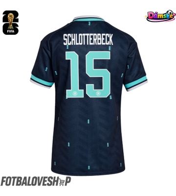 Německo Nico Schlotterbeck #15 Dámské Venkovní Dres MS 2026 Krátký Rukáv